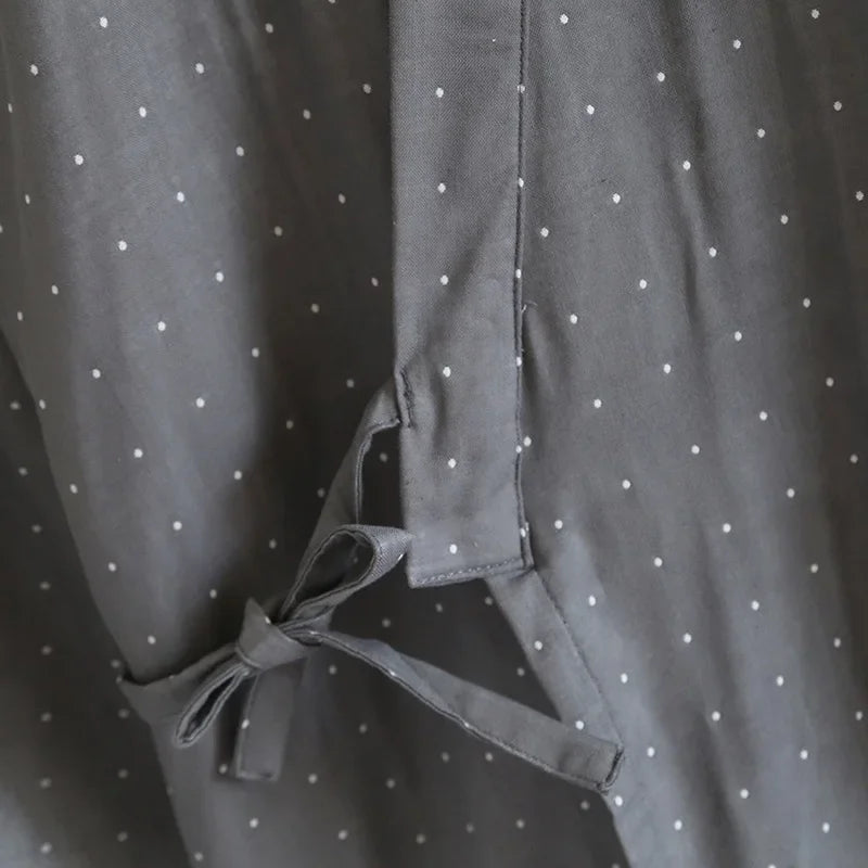 Jinbei Homme Gris à Pois Unique