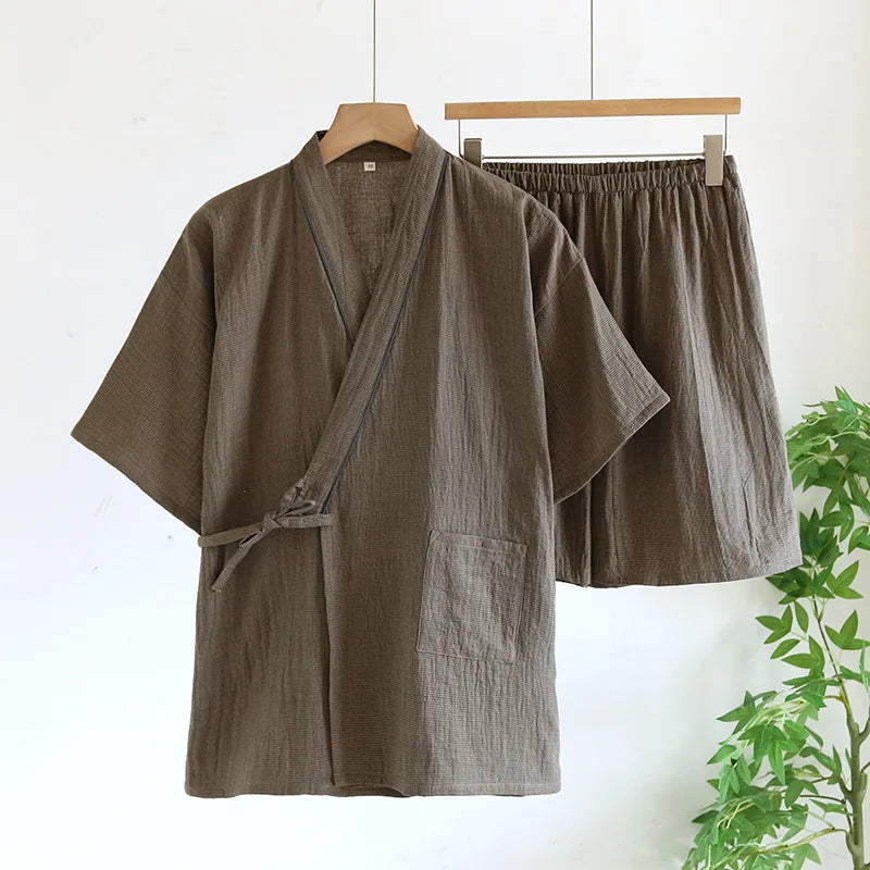 Jinbei Homme Japonais Fin Confortable
