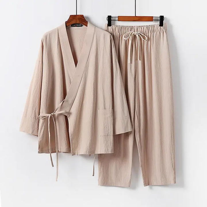 Jinbei Homme Léger à Lacet beige