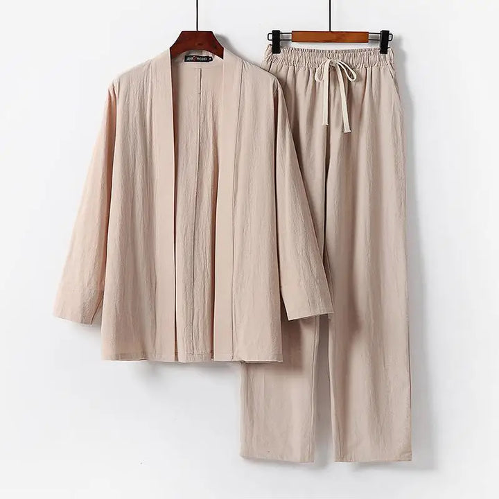 Jinbei Homme Léger Ouvert rose