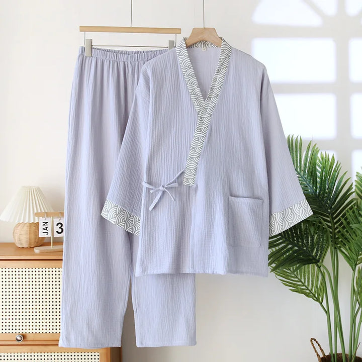 Jinbei Homme Motif Vague Confortable