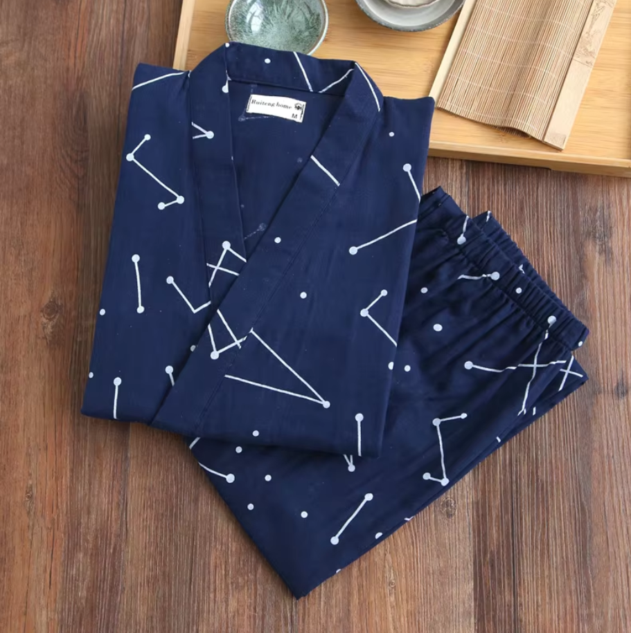 Jinbei Homme à Motifs Géométriques unique