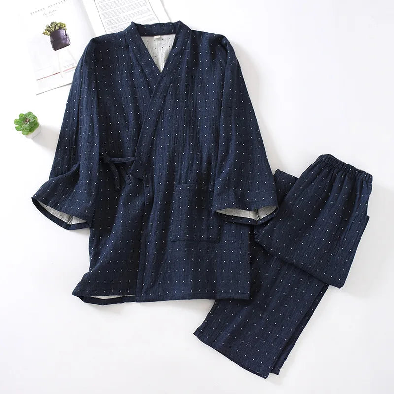 Jinbei Homme à Pois bleu