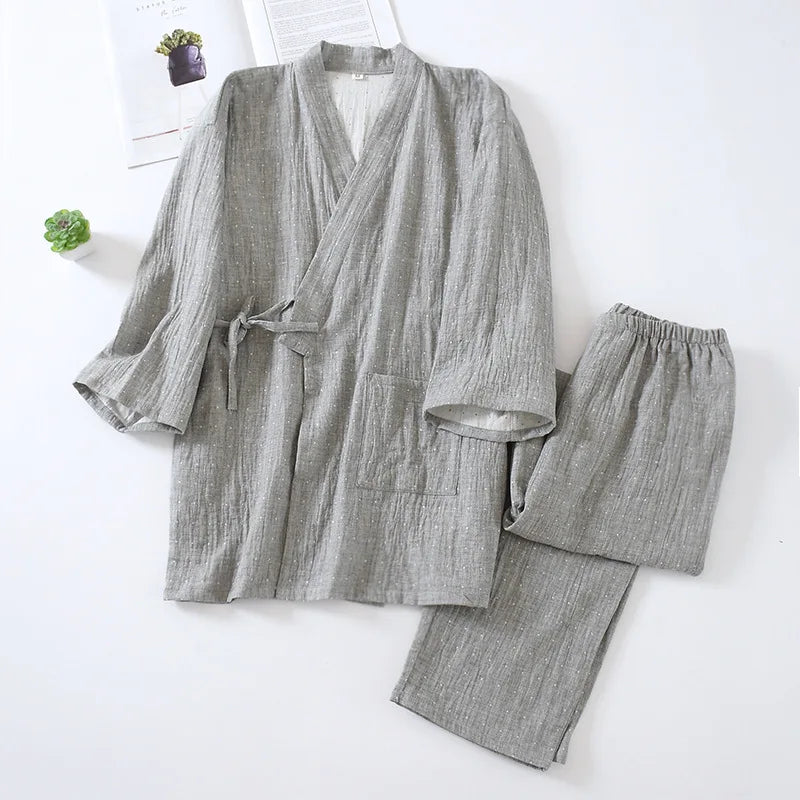 Jinbei Homme à Pois gris