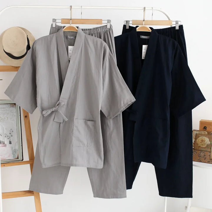 Jinbei Homme Uni en Coton