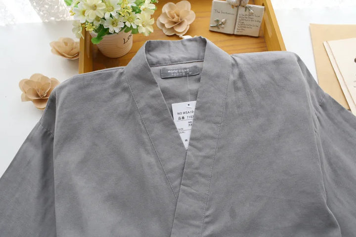 Jinbei Homme Uni en Coton de Qualité