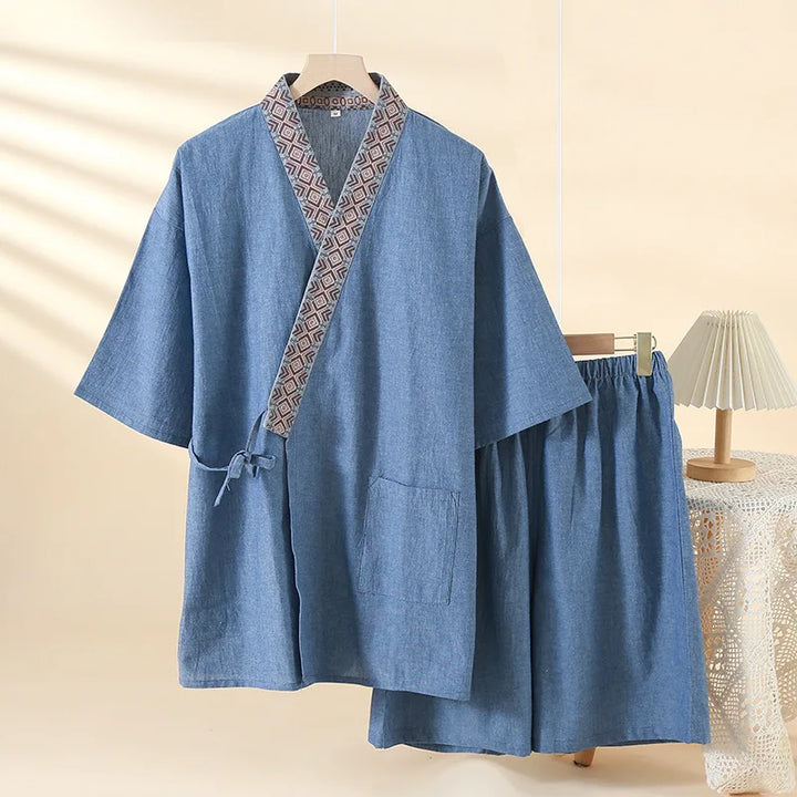 Jinbei Homme d’Eté Design Bleu
