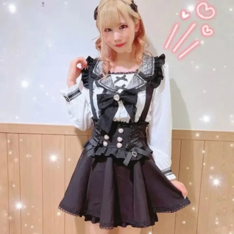 Jupe Japonaise à Bretelles Unique