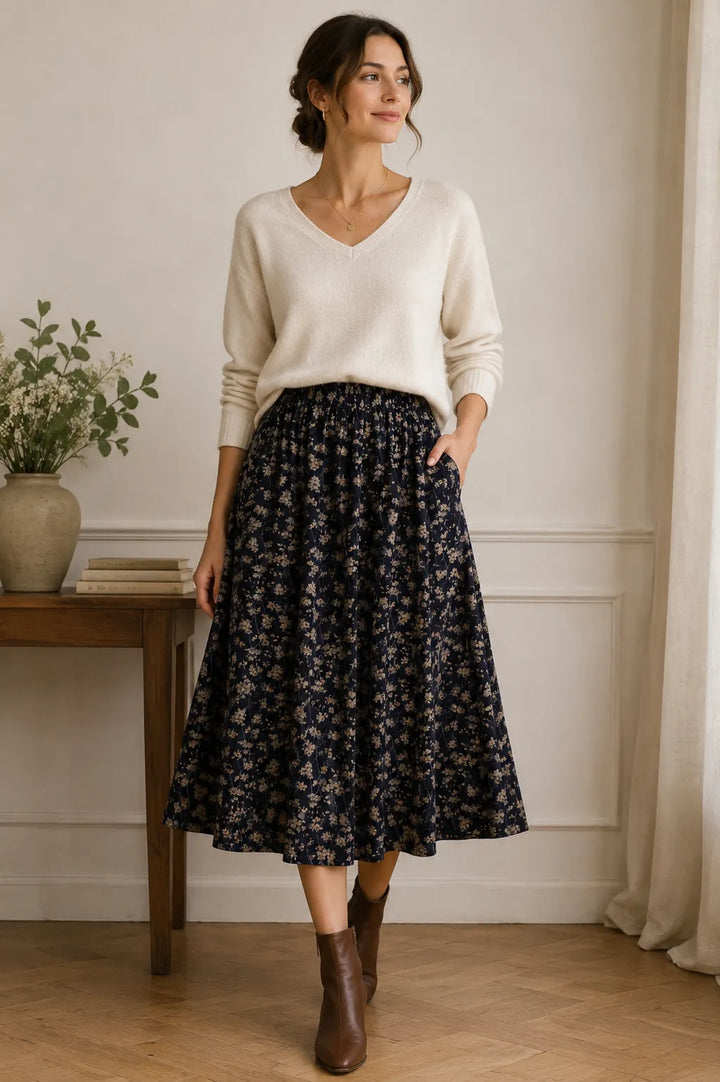 Jupe Japonaise Fleurie Rétro
