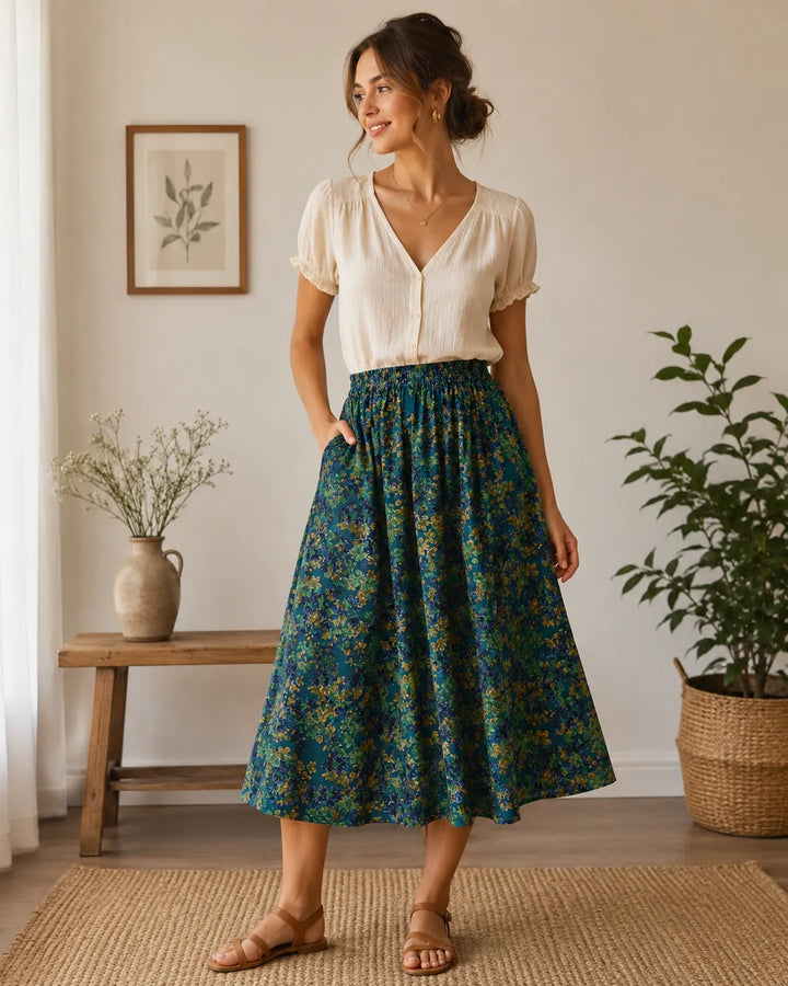 Jupe Japonaise Vintage Verte