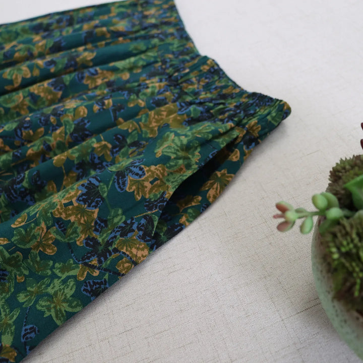 Jupe Japonaise Vintage Verte Chic