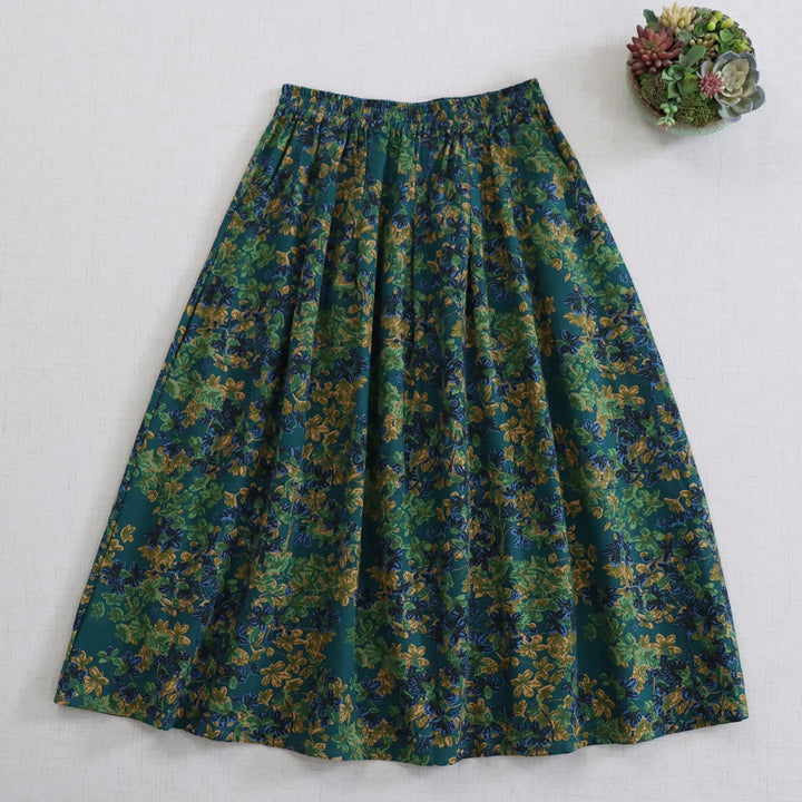 Jupe Japonaise Vintage Verte Légère