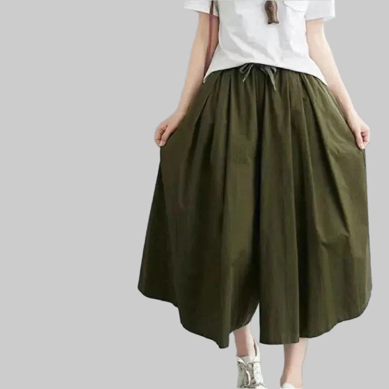 Jupe Pantalon Japonaise Ample Vert