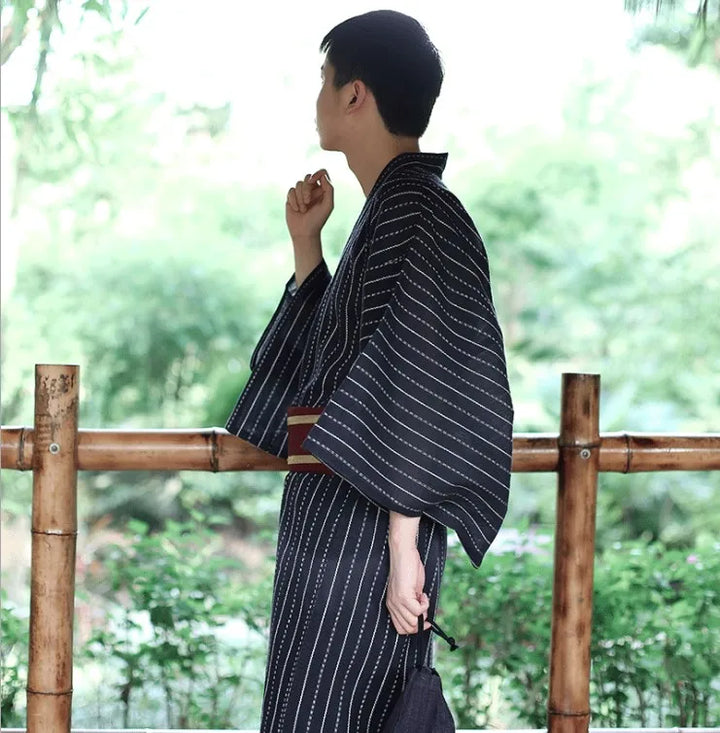 Kimono Ample Japonais Homme long