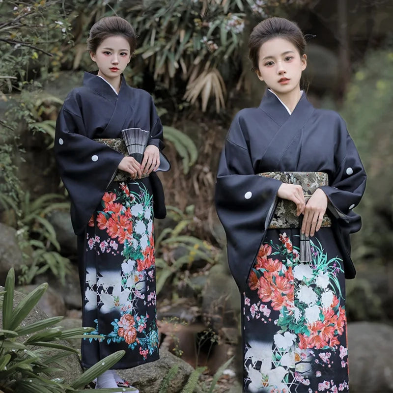 Kimono Femme Vintage Fleuri