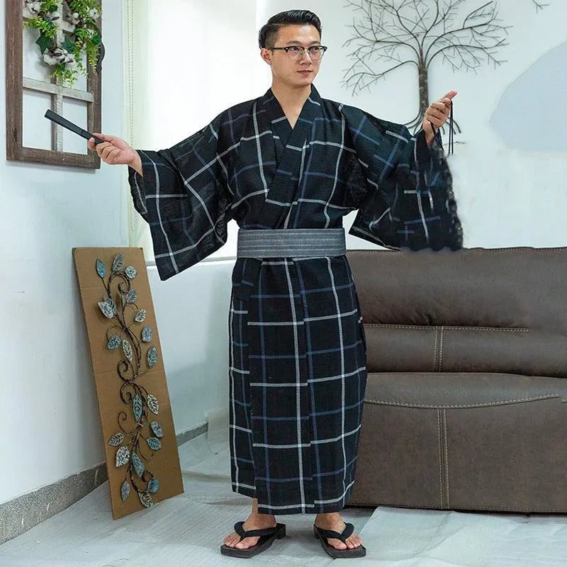 Kimono Homme à Carreaux Chic