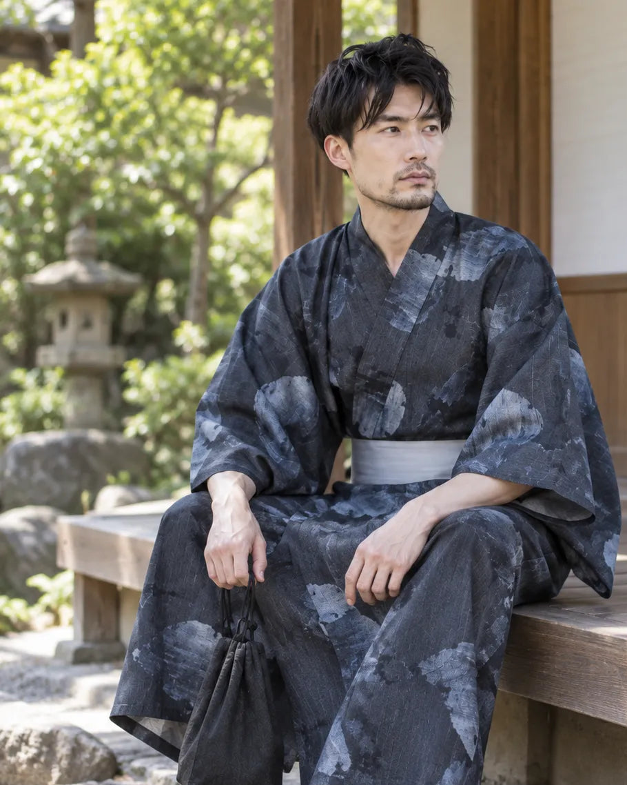 Kimono Homme Clair de Lune avec Ceinture