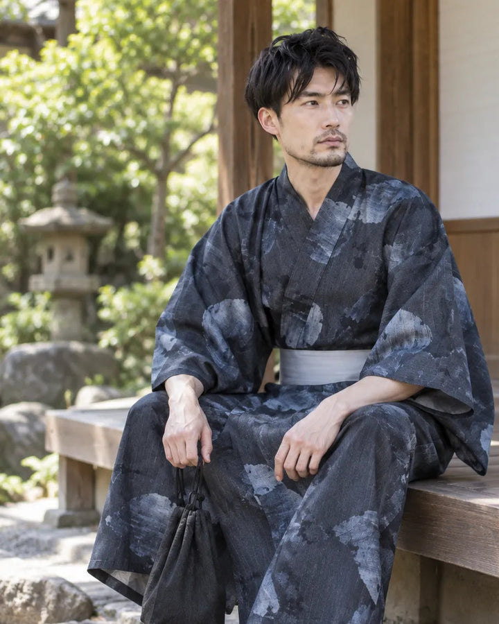 Kimono Homme Clair de Lune avec Ceinture