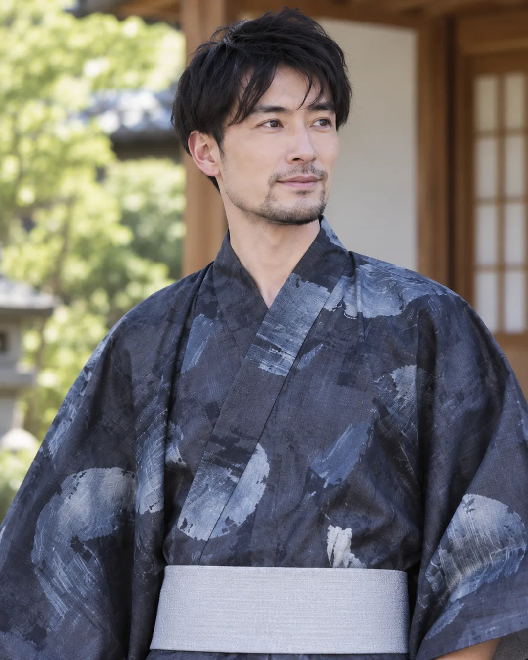 Kimono Homme Clair de Lune avec Ceinture Design 