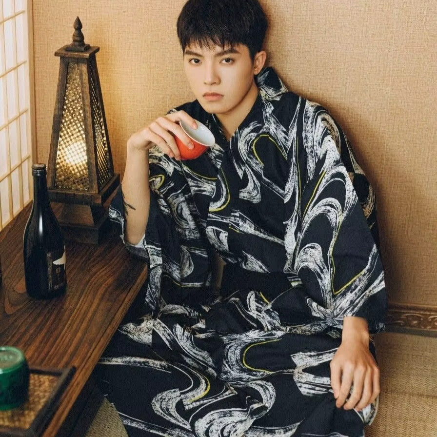 Kimono Homme Confortable avec Ceinture