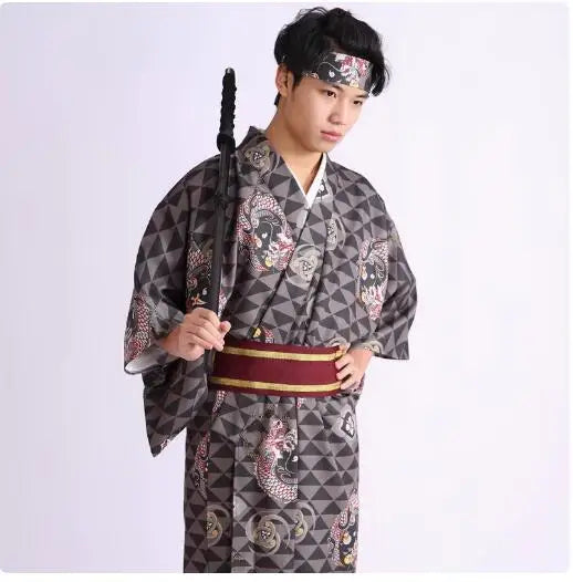 Kimono Homme à Motifs Géométriques stylé