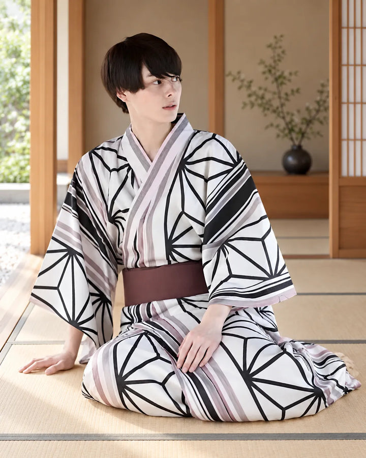 Kimono Homme Respirant avec Ceinture Confortable