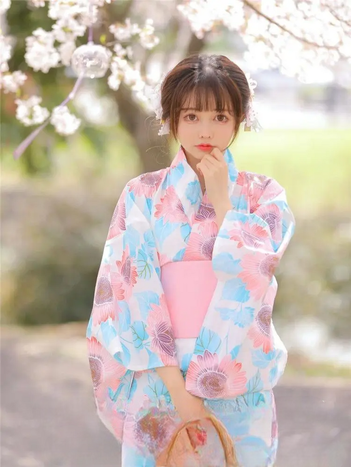 Kimono Japonais Estival Fleuri Unique