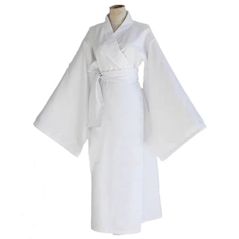 Kimono Japonais Femme Blanc long