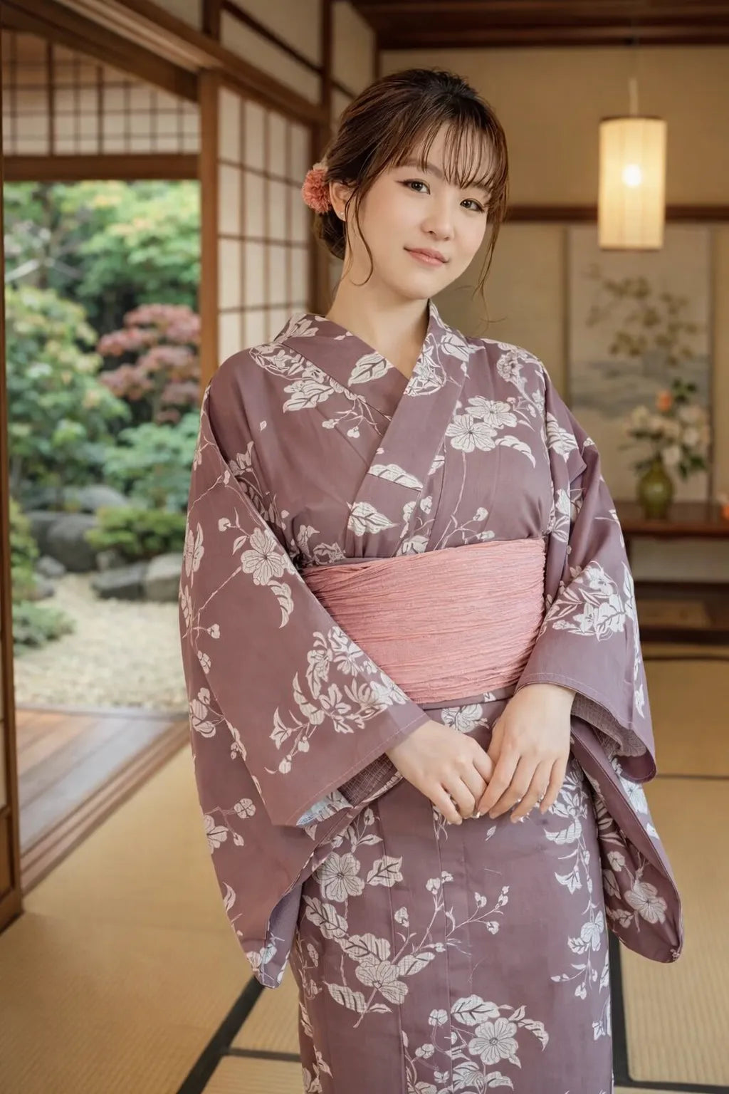 Kimono Japonais Femme Design à Fleurs Unique