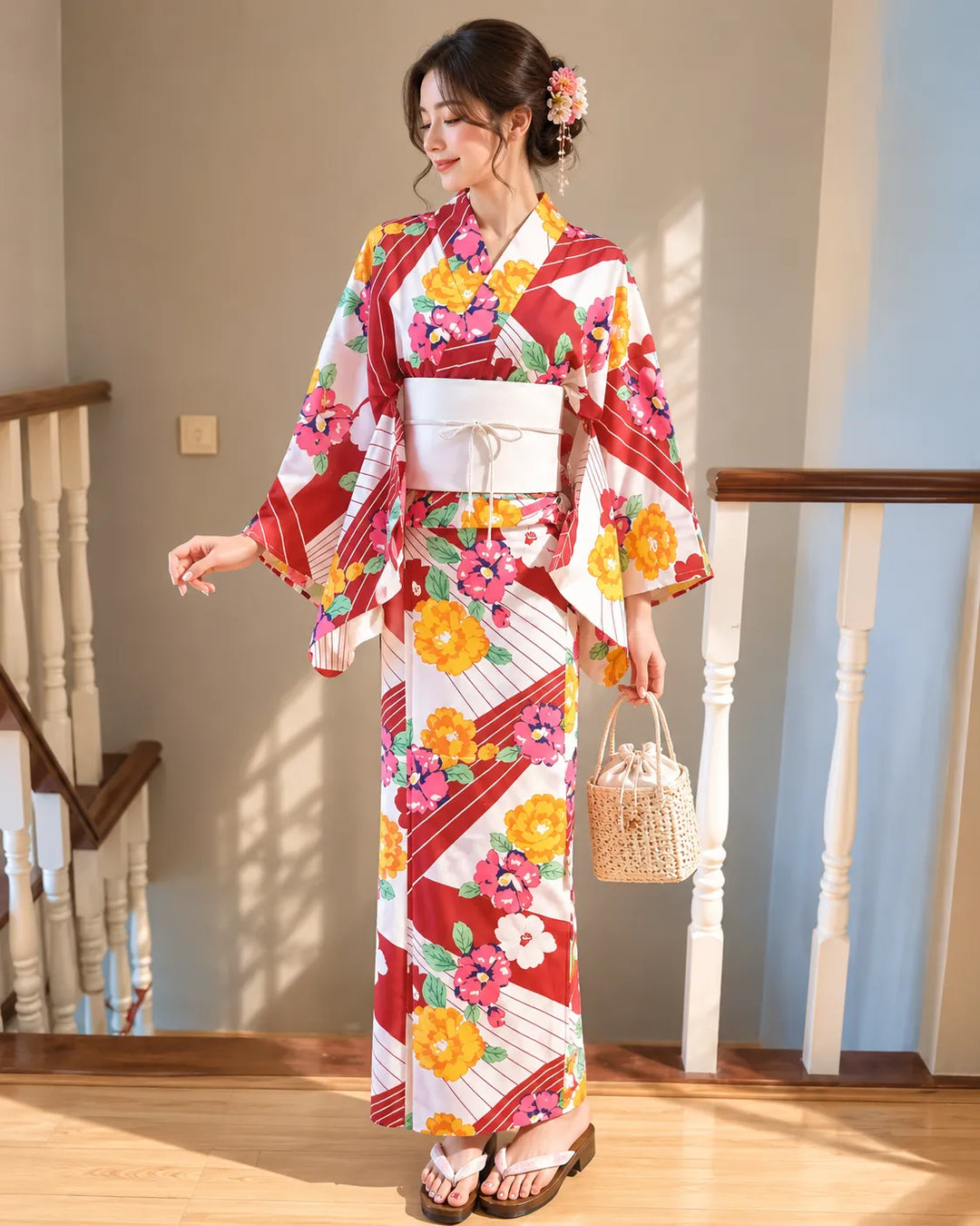 Kimono Japonais Femme Fleurie Chic Fluide