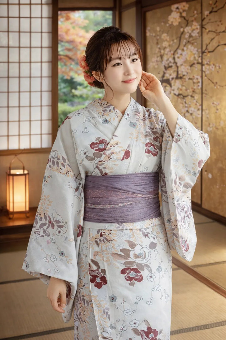 Kimono Japonais Femme Imprimé Floral Unique