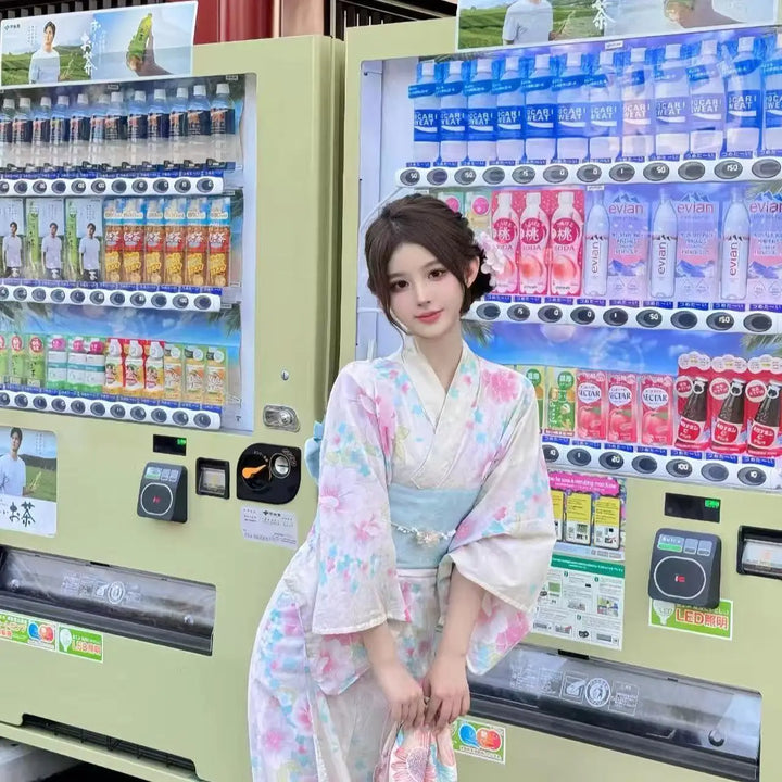 Kimono Japonais Femme Léger à Fleurs