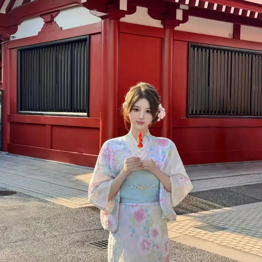 Kimono Japonais Femme Léger à Fleurs Unique