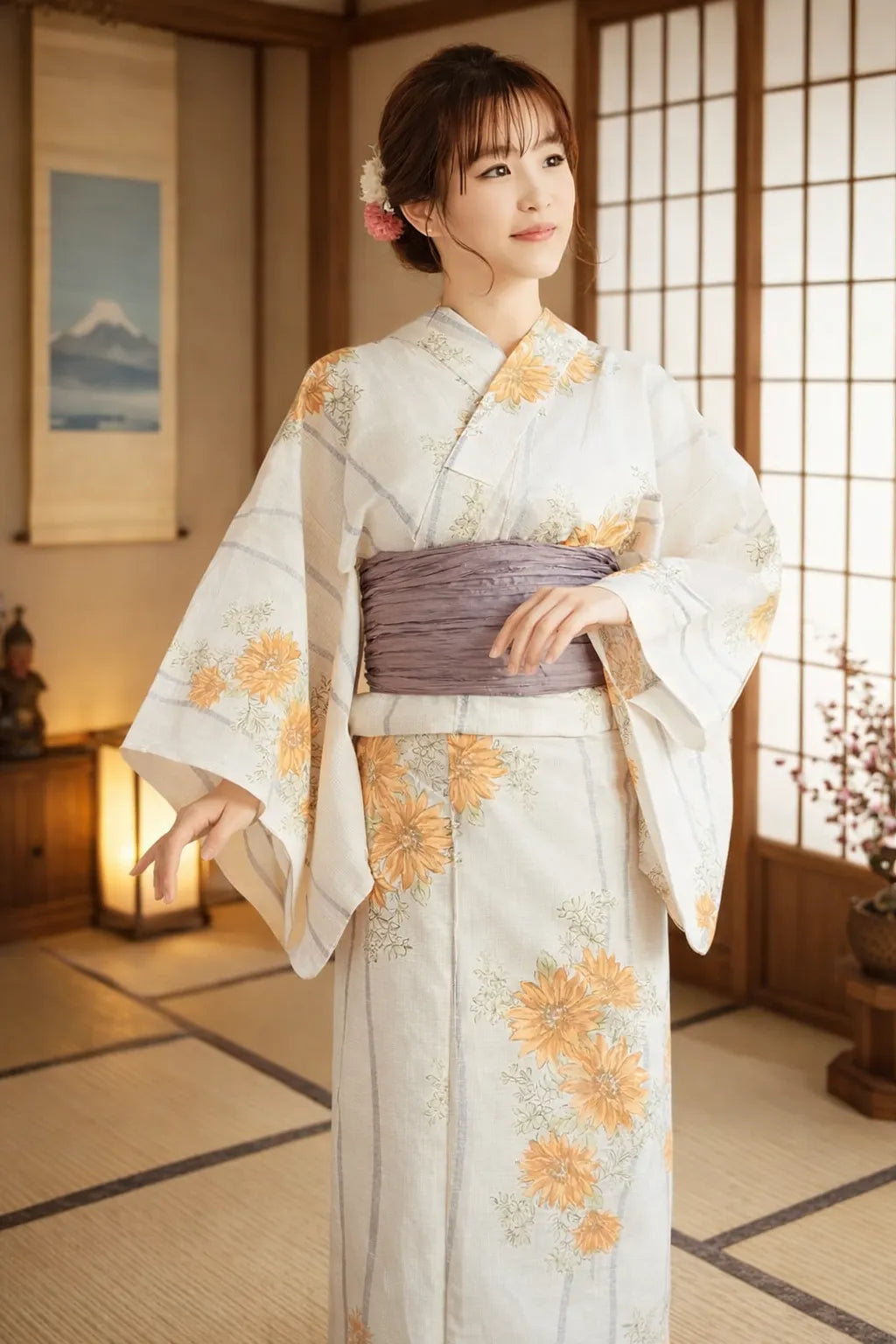 Kimono Japonais Femme Vintage Elégant Fluide