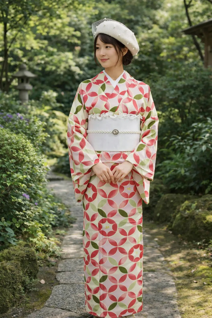 Kimono Japonais Femme à imprimé Géométrique Chic