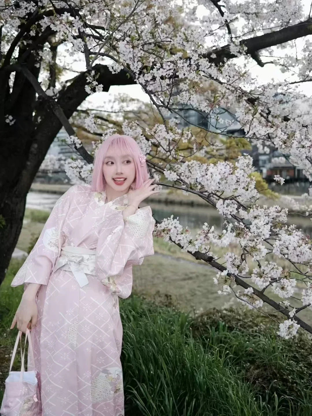 Kimono Original Japonais Rose léger