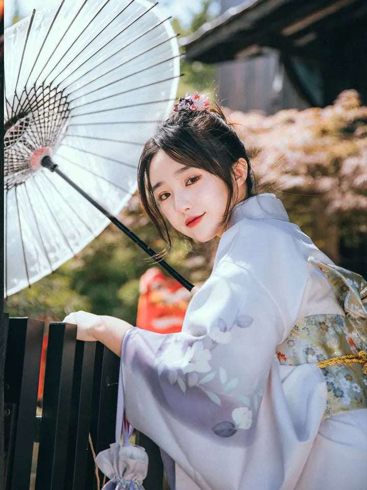 Kimono Traditionnel Femme Violet léger