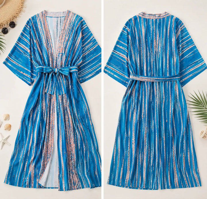 Kimono de Plage Bleu d’Eté Chic