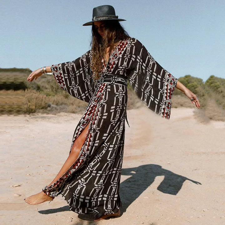 Kimono de Plage Boho Elégant Doux