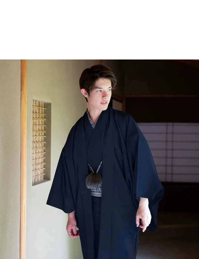 Kimono traditionnel homme uni chic long