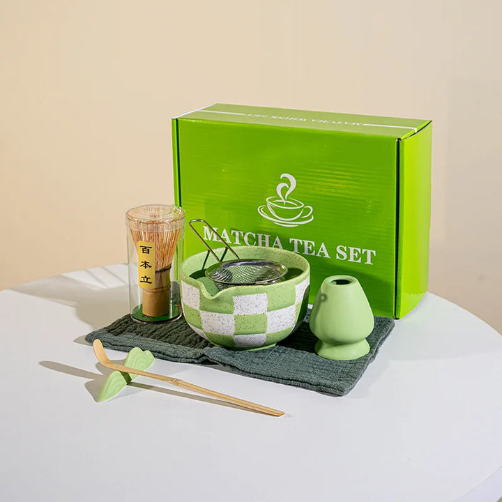 Kit Matcha à Carreaux vert