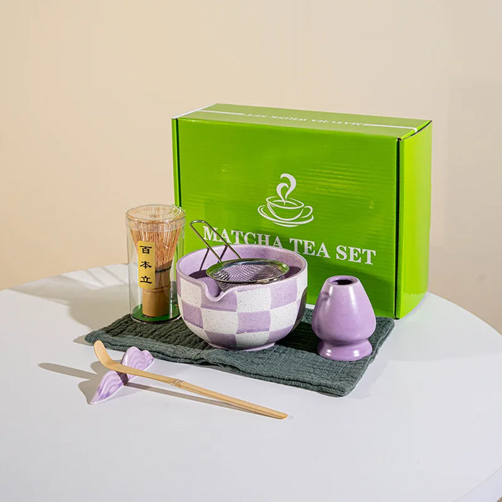 Kit Matcha à Carreaux violet