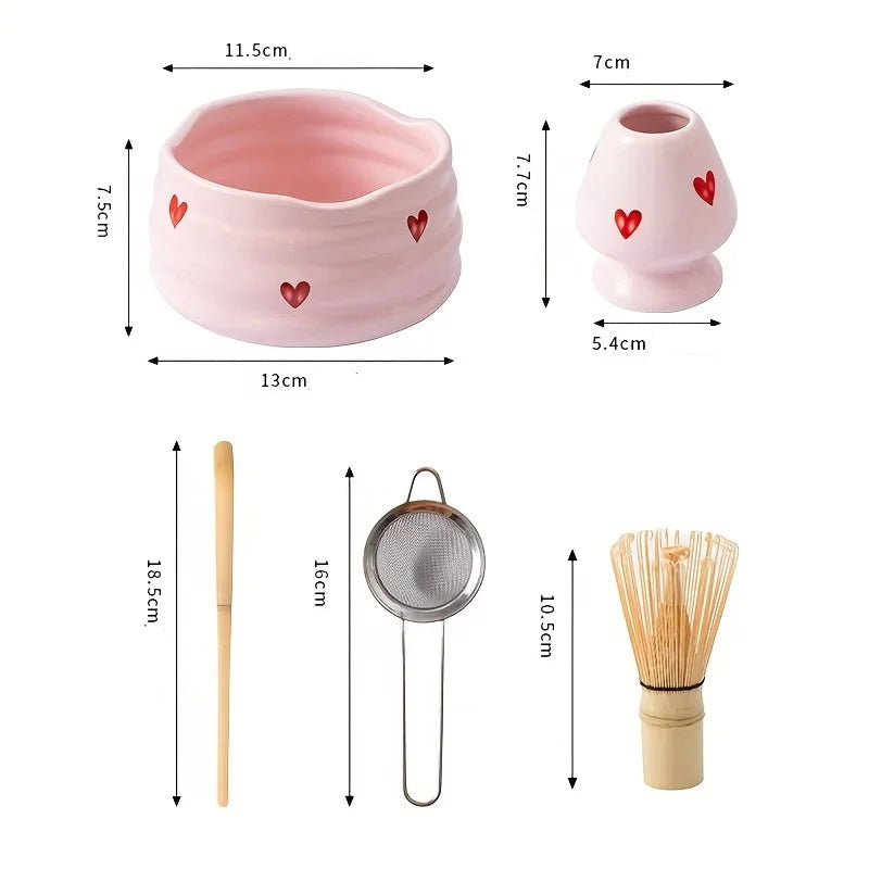 Kit Matcha Rose Coeur de qualité