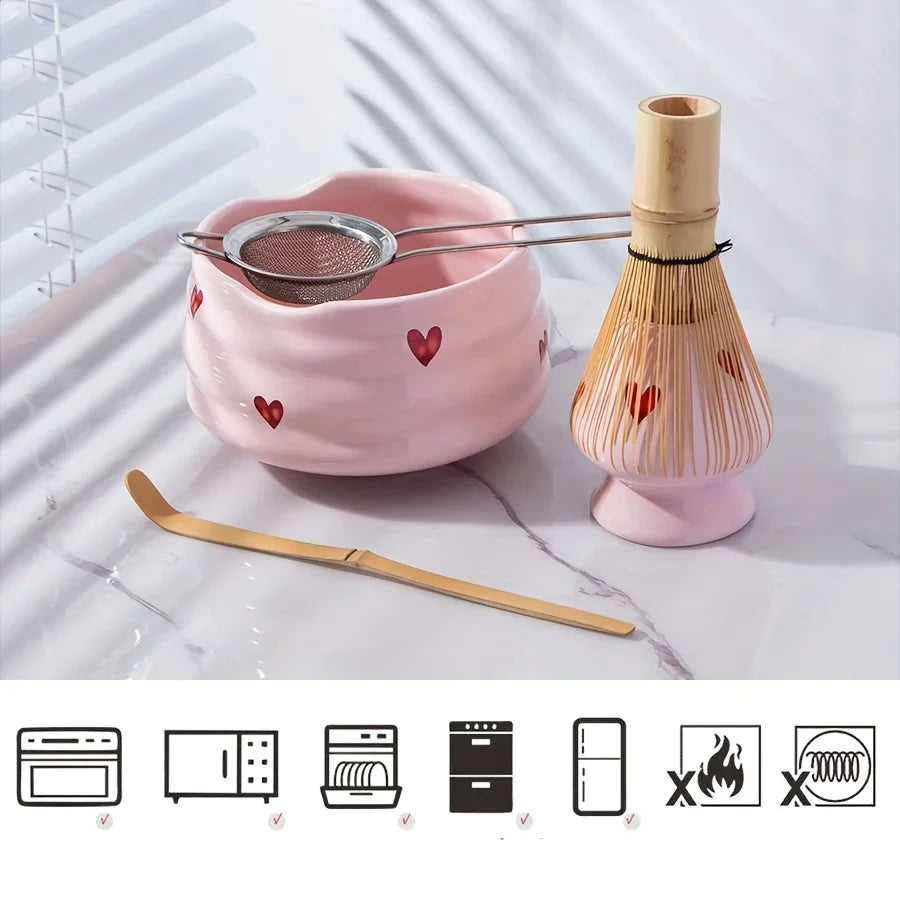 Kit Matcha Rose Coeur tendance