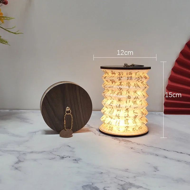 Lampe Lanterne Pliable Japonaise Artisanale