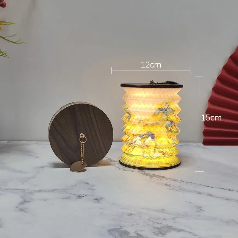 Lampe Lanterne Pliable Japonaise Légère