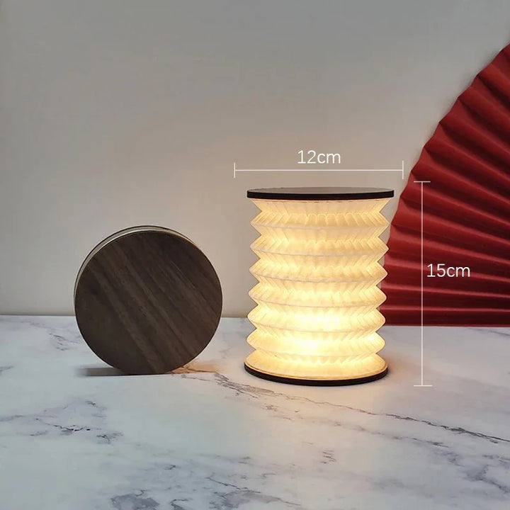 Lampe Lanterne Pliable Japonaise Naturelle