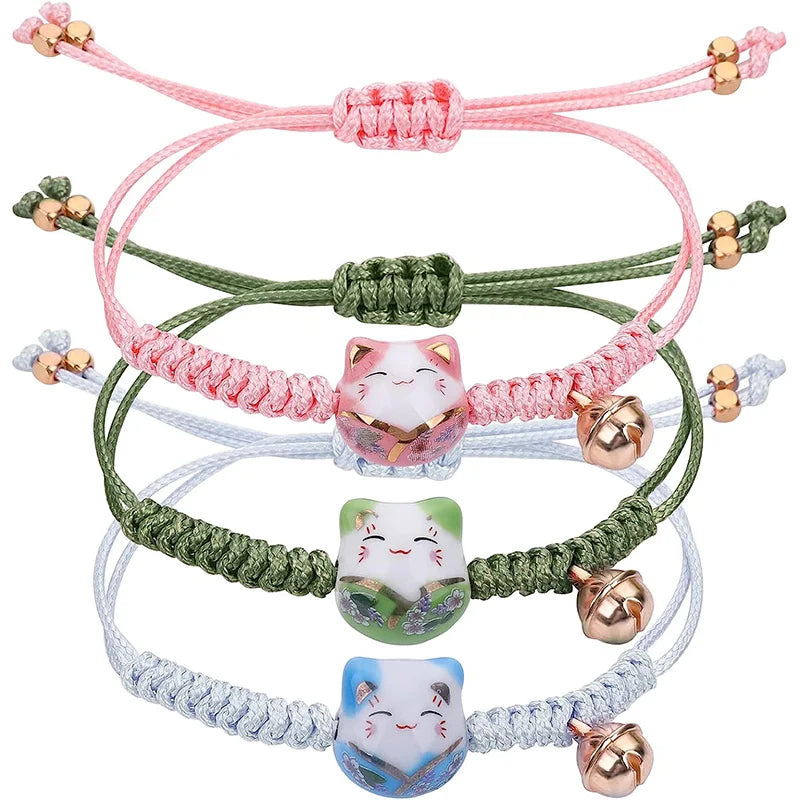 Lot De Bracelets Japonais Chat Chanceux Chic