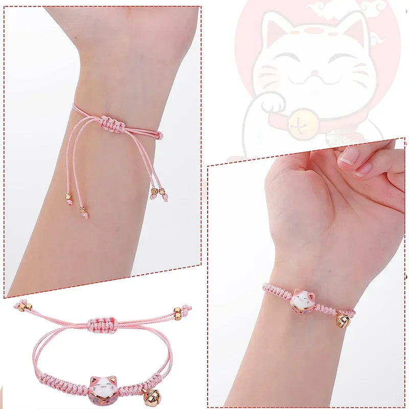 Lot De Bracelets Japonais Chat Chanceux Délicat