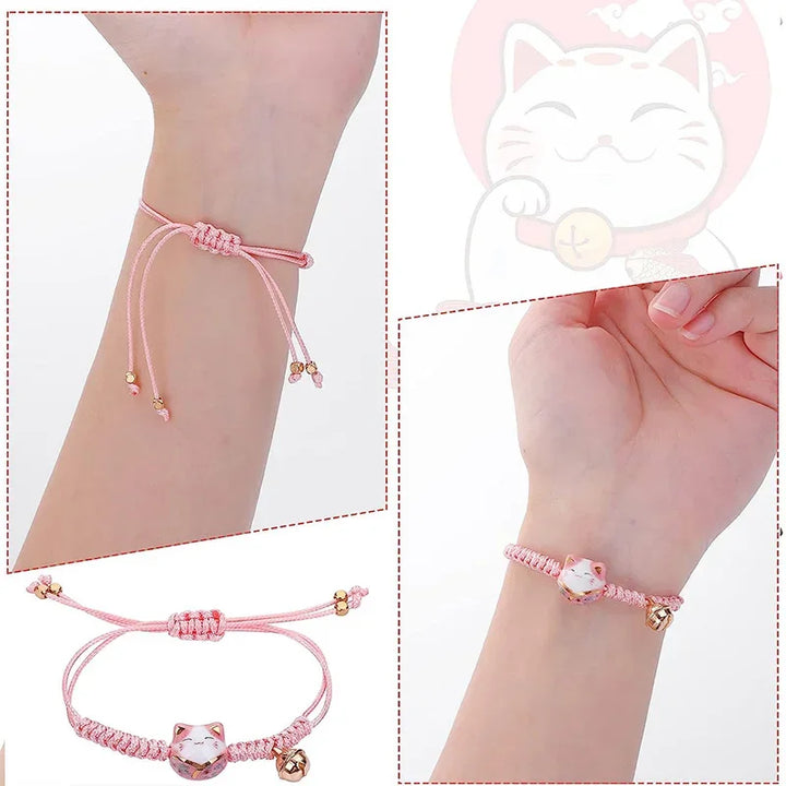 Lot De Bracelets Japonais Chat Chanceux Délicat